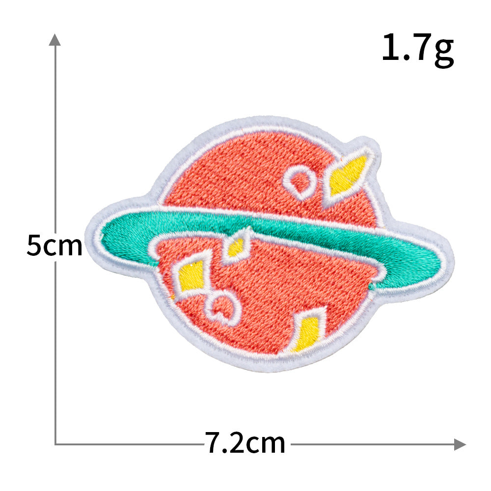 Wholesale Computer embroidery logo universe planet series cloth patch